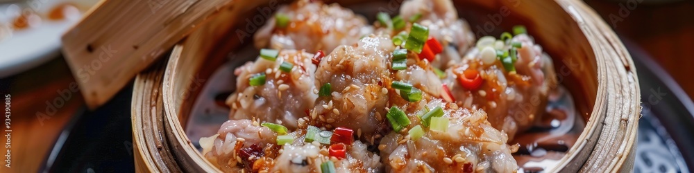 Sticky rice dumpling filled with meat in a Fujian style Sticky rice dumpling filled with meat in a Fujian style