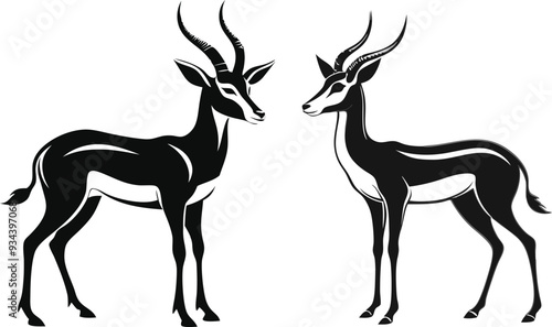 springbok vector art illustration vector illustration 