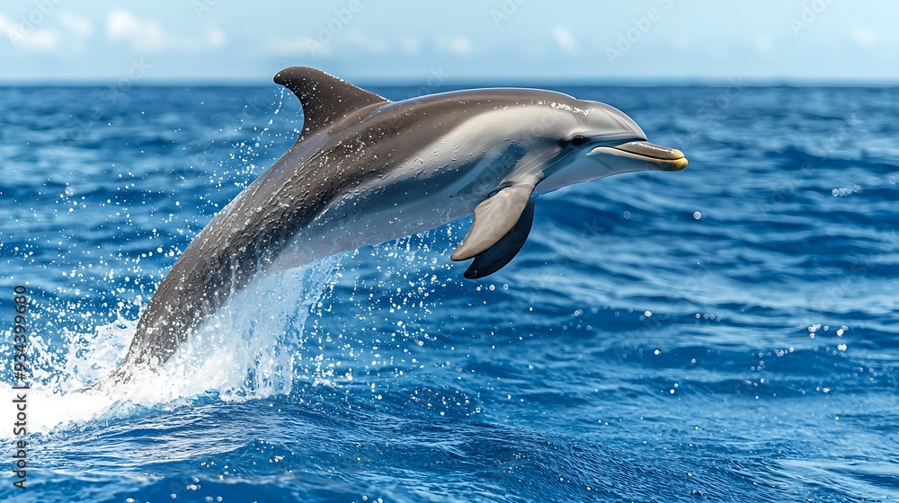 Fototapeta premium Dolphin Leaping Out Of The Water