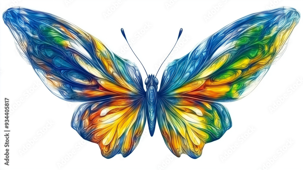 Obraz premium a close up of a colorful butterfly