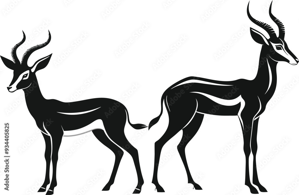 Fototapeta premium springbok vector art illustration vector illustration