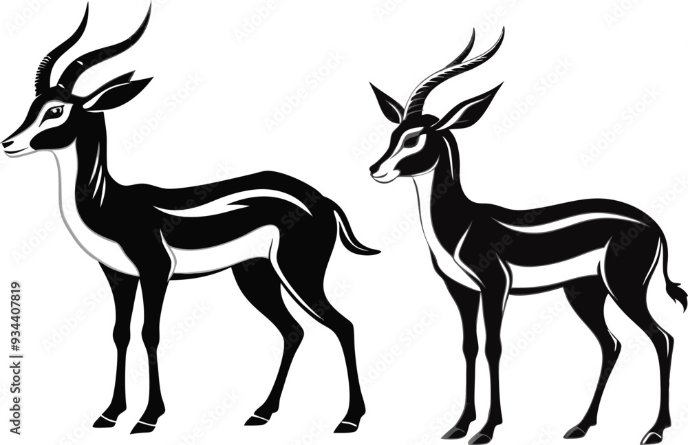 Fototapeta premium springbok vector art illustration vector illustration 