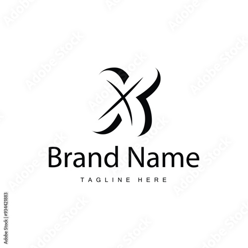 initial logo letter X with a simple and minimalist alphabet letter design concept