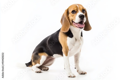 An adorable puppy dog with a fluffy portrait who is looking at the camera, isolated on clear png background, a funny moment, a lovely dog, a pet concept.