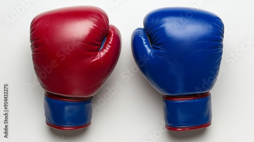 Boxing gloves isolated on white background. Sportswear. photo