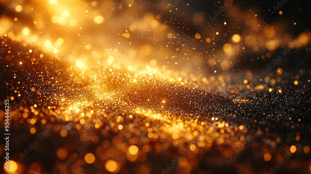 Naklejka premium golden dust particles