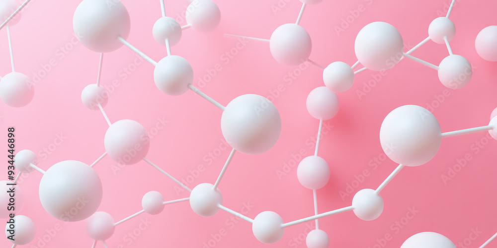 3d collagen Molecule in a Pastel color Background. Creative abstract backdrop for cosmetic treatments and products 3d collagen Molecule in a Pastel color Background. Creative abstract backdrop for cosmetic treatments and products