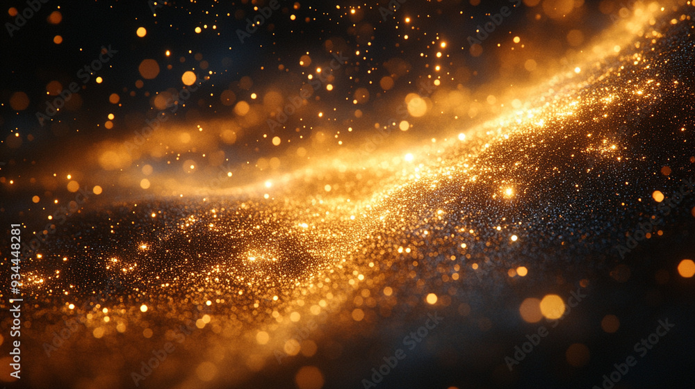 Naklejka premium golden dust particles