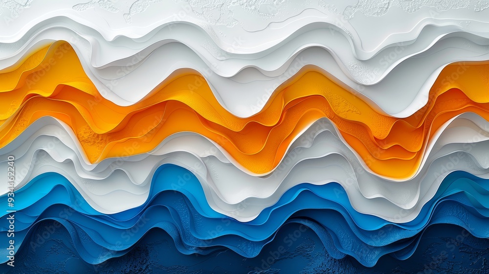 A breathtaking depiction of a majestic mountain range, with vibrant hues and a textured white backdrop that evokes a feeling of depth and dynamism in the piece of art. A breathtaking depiction of a majestic mountain range, with vibrant hues and a textured white backdrop that evokes a feeling of depth and dynamism in the piece of art.