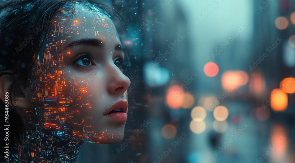 AI Artificial intelligence cyber. Futuristic AI abstract design, intricate circuitry pattern. AI Robot face, virtual human, virtual character, digital clone, machine learning. Realistic photo AI Artificial intelligence cyber. Futuristic AI abstract design, intricate circuitry pattern. AI Robot face, virtual human, virtual character, digital clone, machine learning. Realistic photo
