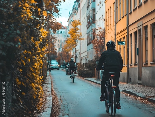 Wallpaper Mural Autonomous Bicycle Tours Showcase Vibrant Urban Autumn Scenery Torontodigital.ca