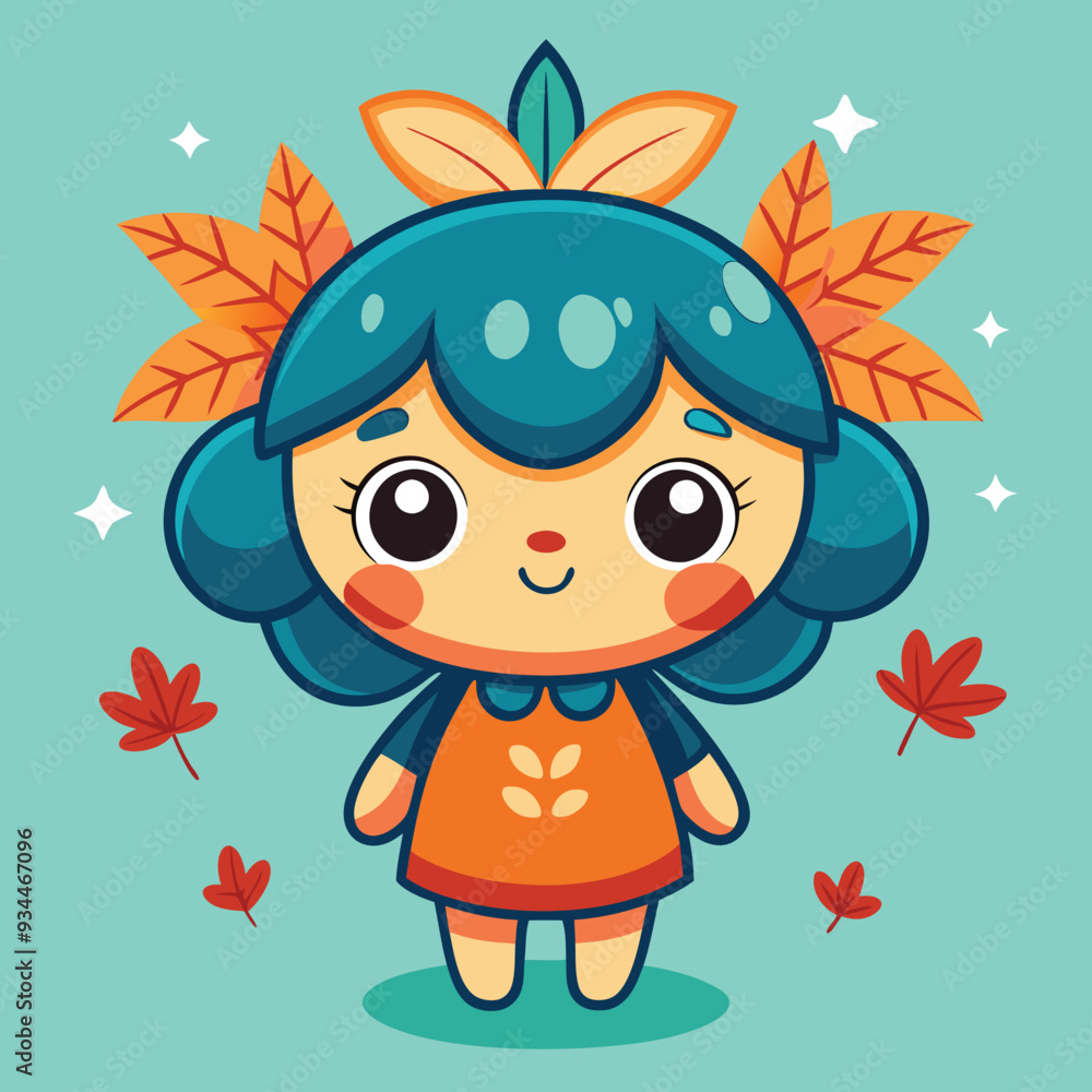 little girl with flower Adobe Illustrator Artwork little girl with flower Adobe Illustrator Artwork