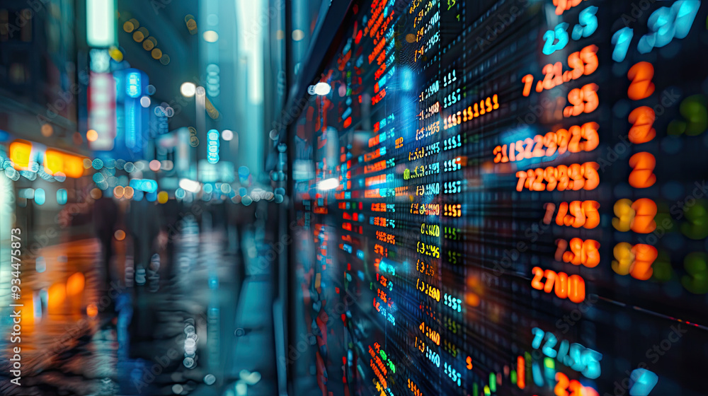 Trading background stock market data on screen Trading background stock market data on screen