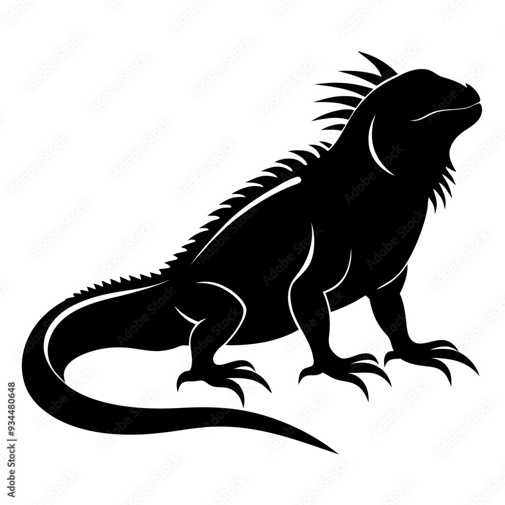 Fototapeta premium silhouette of a lizard