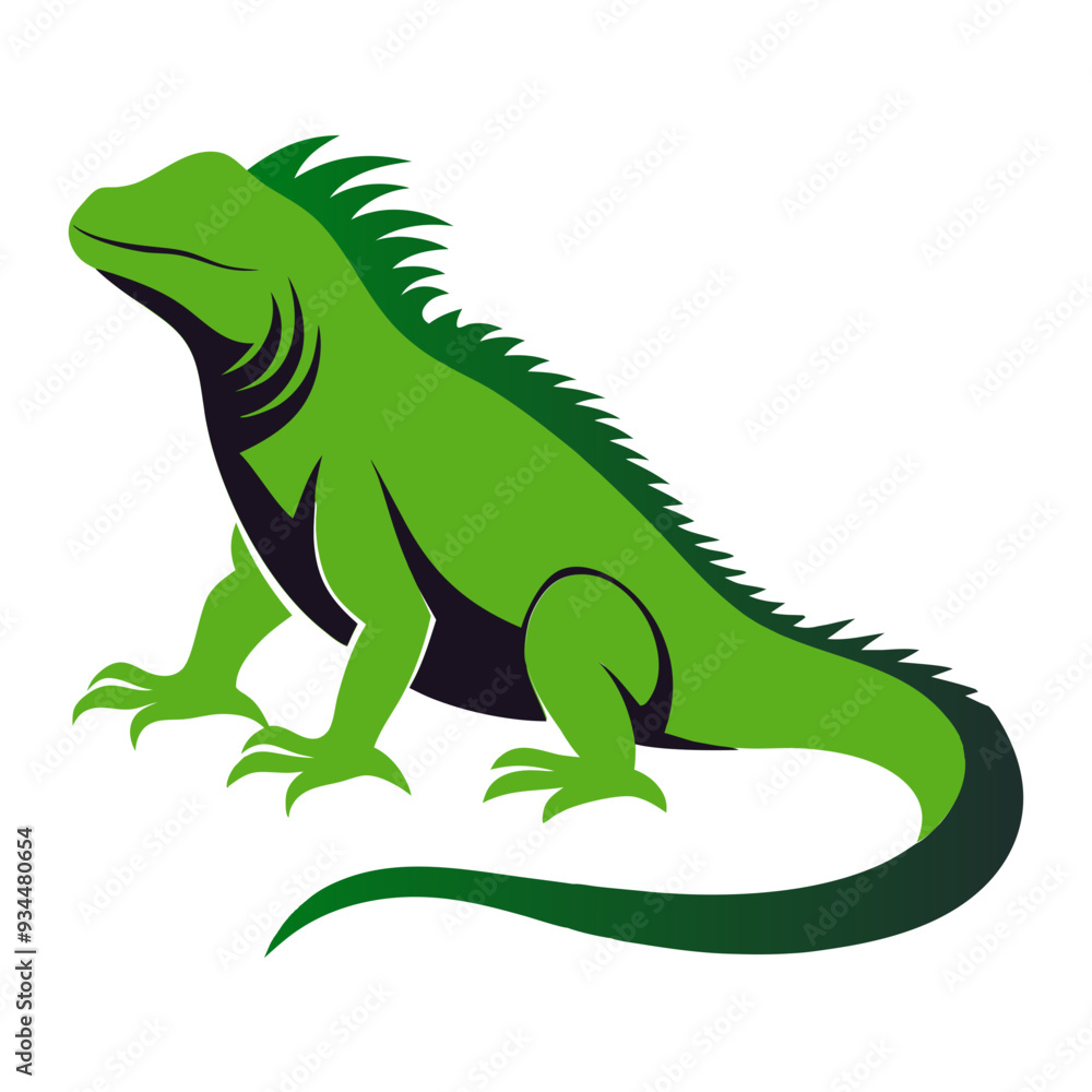 Fototapeta premium green iguana on a branch