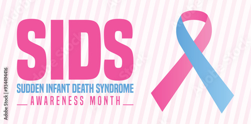 SIDS Sudden Infant Death Syndrome Awareness Month Every October Vector Template design 