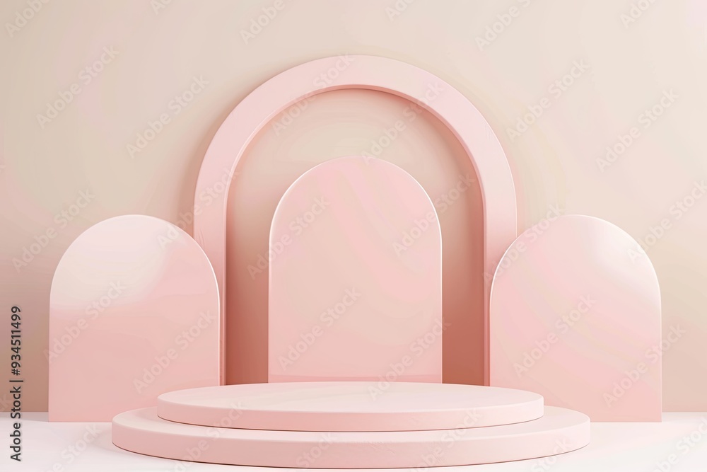 3d rendering geometric forms. Blank podium display in white marble color. Minimalist pedestal or showcase scene for present product and mock up. 3d rendering geometric forms. Blank podium display in white marble color. Minimalist pedestal or showcase scene for present product and mock up.