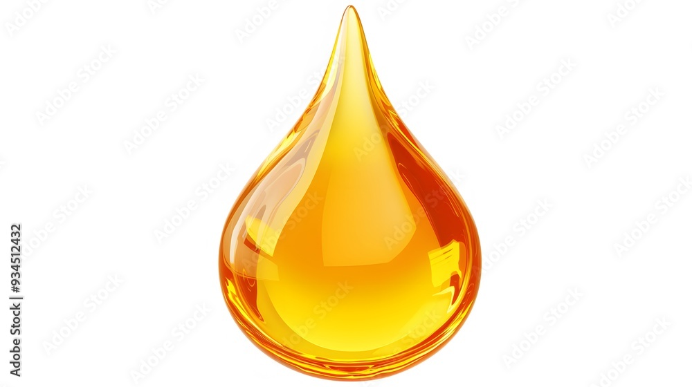 Artistic interpretation of a drop of cooking oil isolated completely on white AI generated illustration Artistic interpretation of a drop of cooking oil isolated completely on white AI generated illustration
