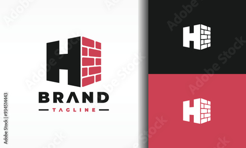 letter H brick logo