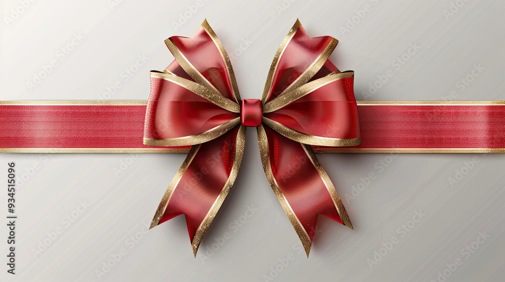 Merry christmas greeting red ribbon bow carrd on clean background and Happy new year or birthdays background festive holidays , welcome winters, cards , banners Merry christmas greeting red ribbon bow carrd on clean background and Happy new year or birthdays background festive holidays , welcome winters, cards , banners