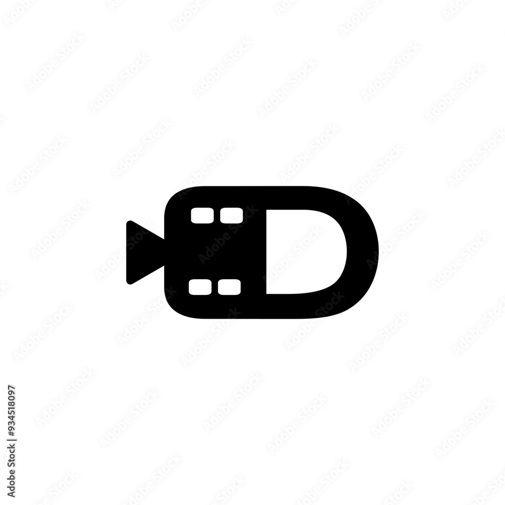 Vector or combination logo between camera and font or letter or initial or alphabet in black for business purposes and others Vector or combination logo between camera and font or letter or initial or alphabet in black for business purposes and others