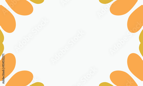 Abstract background with orange and yellow leaves illustration.