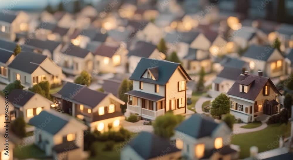 A miniature house used as a token for buying or selling homes Concept Miniature Houses Real Estate Token Home Buying Symbol 4k animation A miniature house used as a token for buying or selling homes Concept Miniature Houses Real Estate Token Home Buying Symbol 4k animation