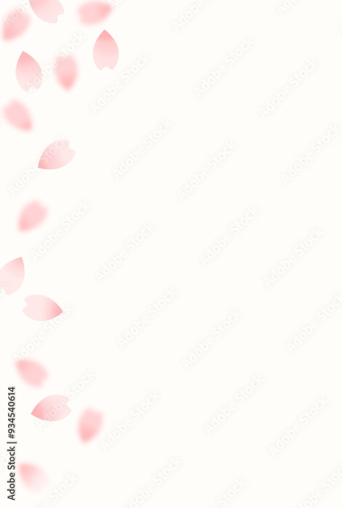 桜の花びらが舞う優しいピンクの和風背景イラスト 桜の花びらが舞う優しいピンクの和風背景イラスト