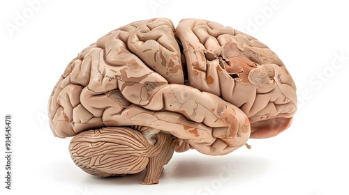 human brain on white background. 