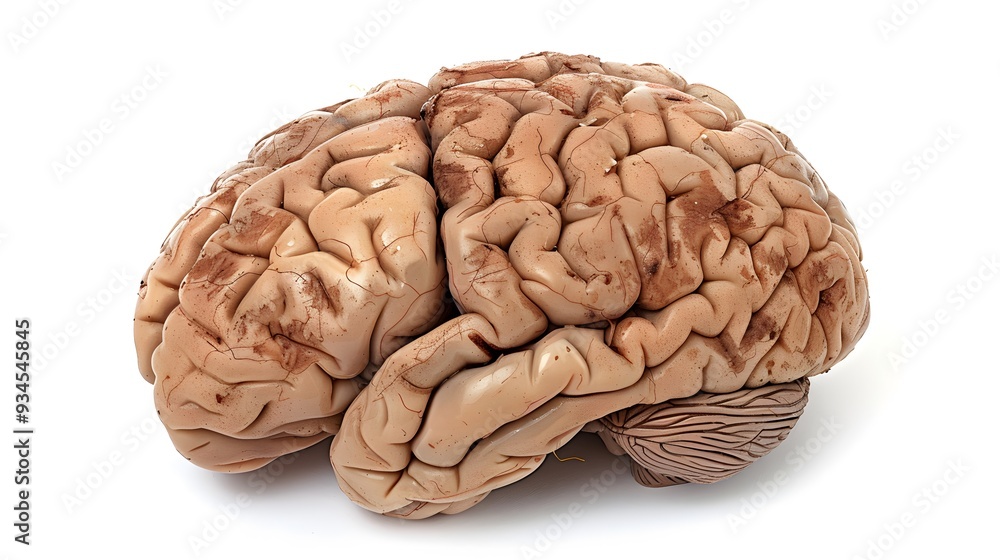 human brain on white background. human brain on white background.