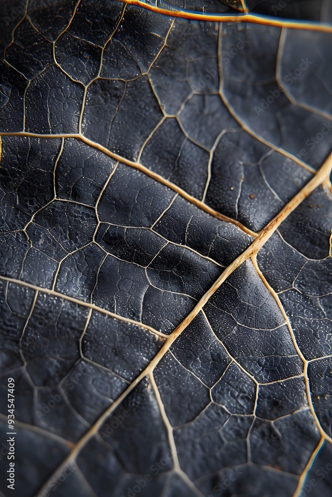Cinematic minimalistic interpretation of the veins of a leaf in macro view AI generated illustration Cinematic minimalistic interpretation of the veins of a leaf in macro view AI generated illustration