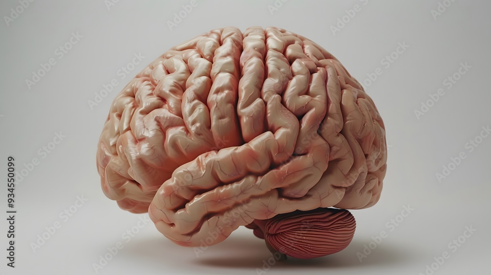 human brain on white background. human brain on white background.