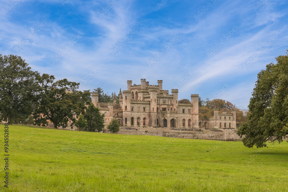 England, Lowther Castle, a country house in Westmorland, now part of Cumbria, England. Digital composite sky. (Editorial Use Only) England, Lowther Castle, a country house in Westmorland, now part of Cumbria, England. Digital composite sky. (Editorial Use Only)