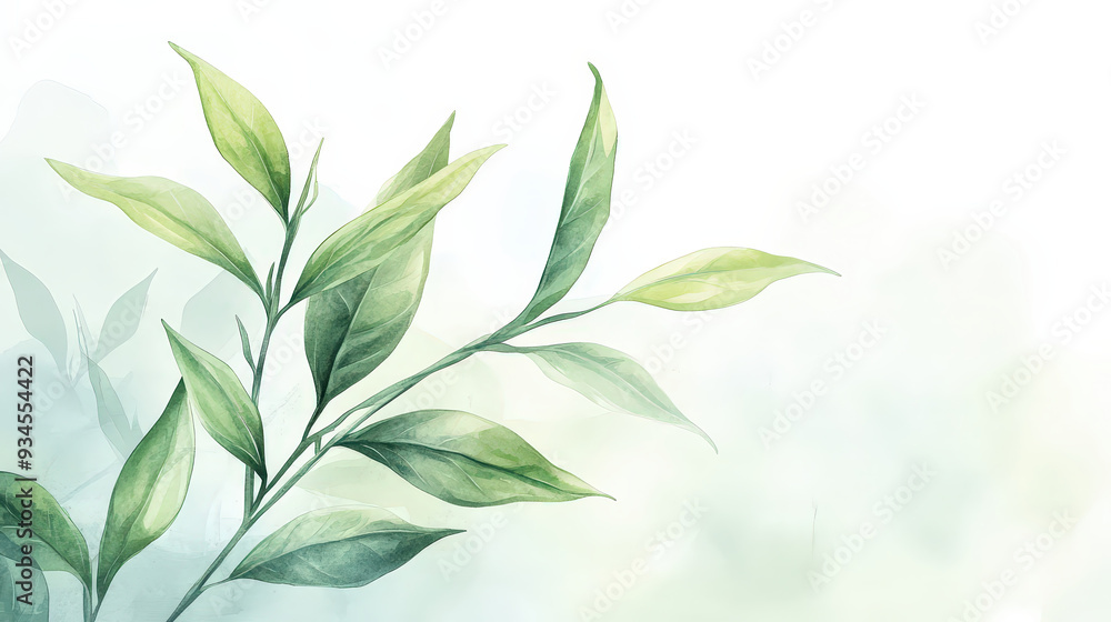 A leafy green plant with a stem and a leaf A leafy green plant with a stem and a leaf