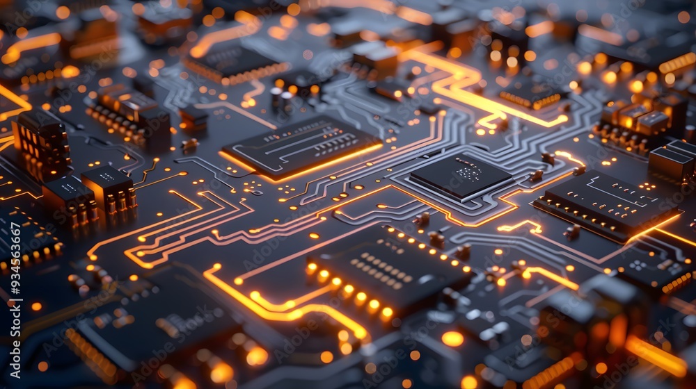 Electronic circuit board close up. Electronic circuit board close up.