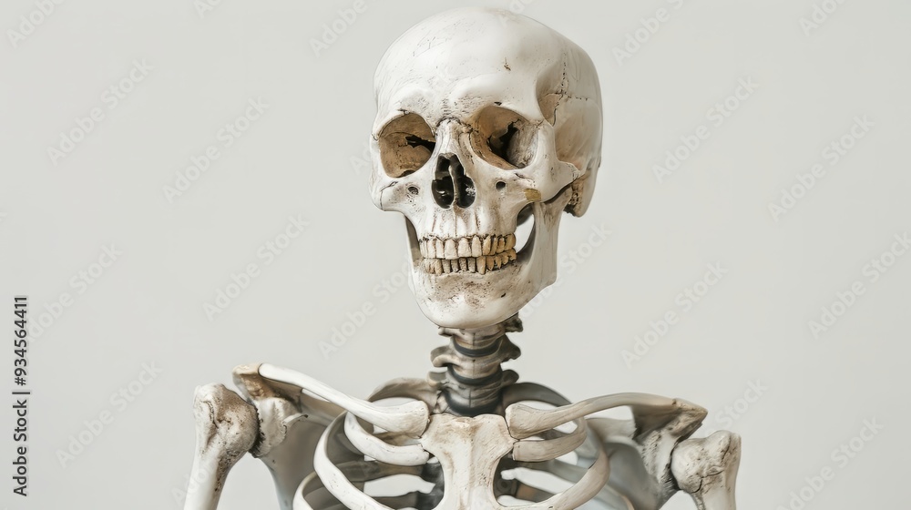 A Halloween skeleton isolated on white background A Halloween skeleton isolated on white background