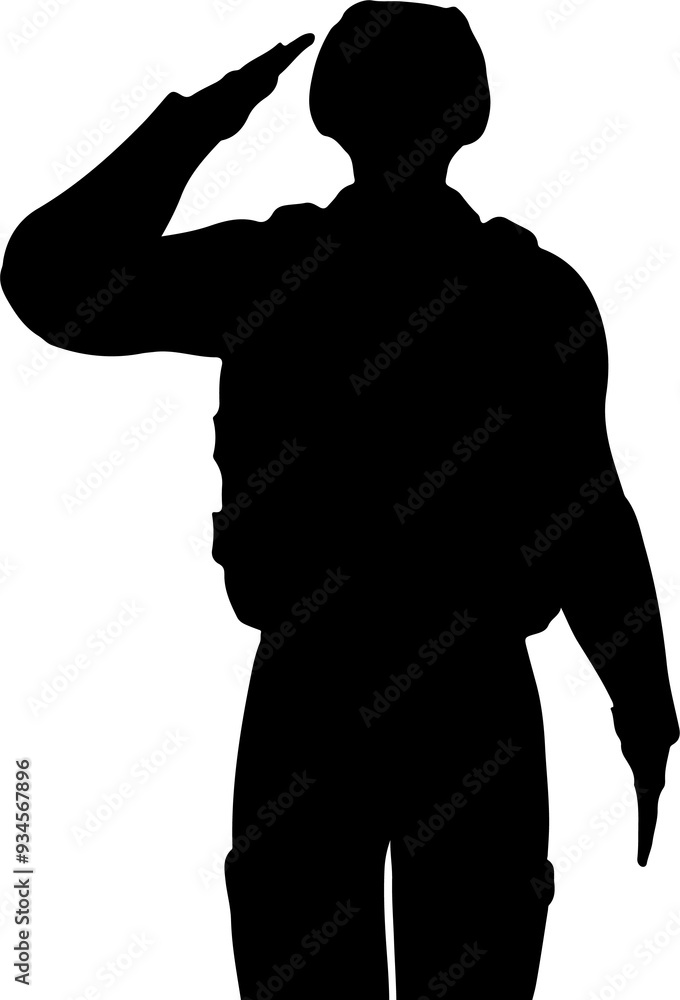 Soldier silhouette vector on white background, military people. Soldier silhouette vector on white background, military people.
