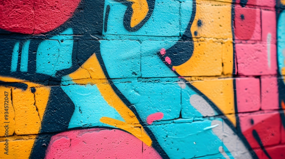 Create a minimalist background featuring a macro shot of vibrant graffiti AI generated illustration Create a minimalist background featuring a macro shot of vibrant graffiti AI generated illustration
