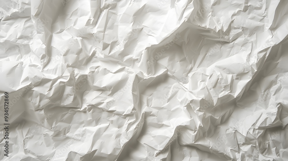 Fototapeta premium Crumpled printer paper left ajar to demonstrate its texture AI generated illustration