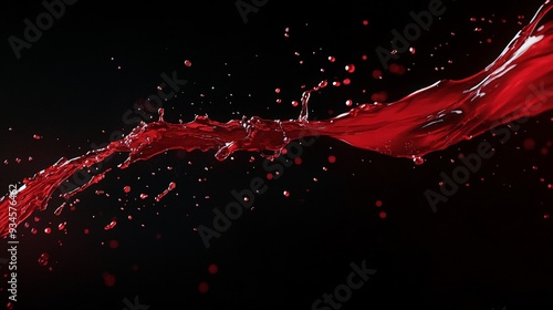 elegant red wine splash captured midmotion against dark background photo