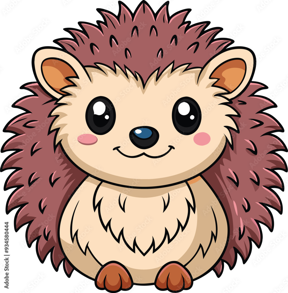 Cute Hedgehog vector cartoon illustration Cute Hedgehog vector cartoon illustration