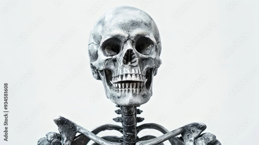 A Halloween skeleton isolated on white background A Halloween skeleton isolated on white background