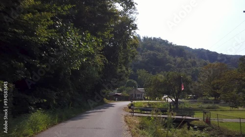 Front Driving Plate - country roads in a rural hollow in West Virginia outside Whitesville, WV. photo