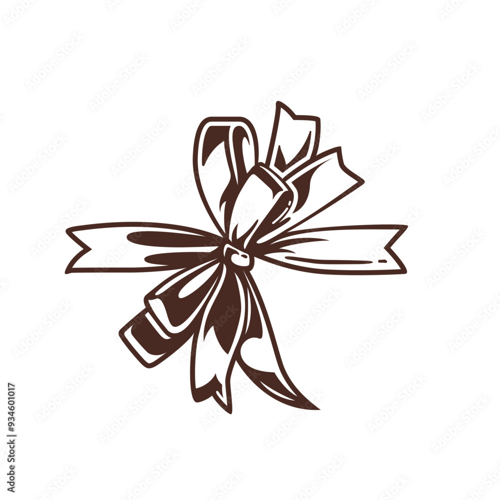 ribbon flat icon design template isolated on white background. brown color used to on object. ribbon flat icon design template isolated on white background. brown color used to on object.