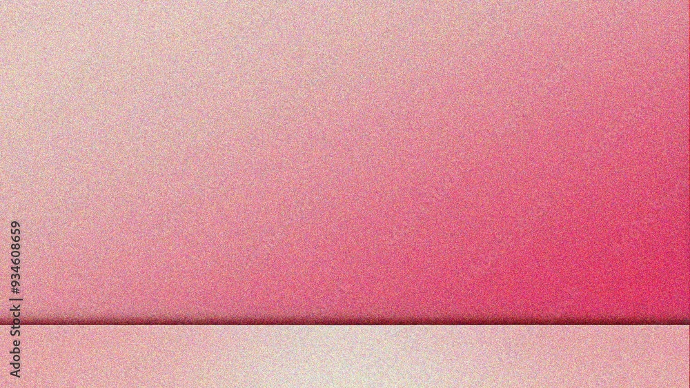 Fototapeta premium Pink grainy noisy color gradient background, texture effect, line poster header banner design backdrop