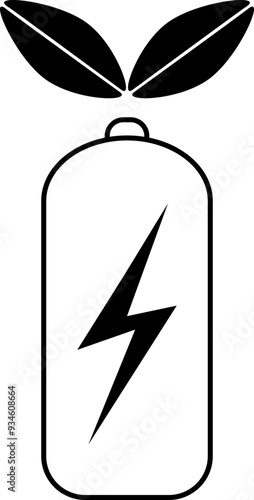 bettery power generation renewable eco enegry icon vector