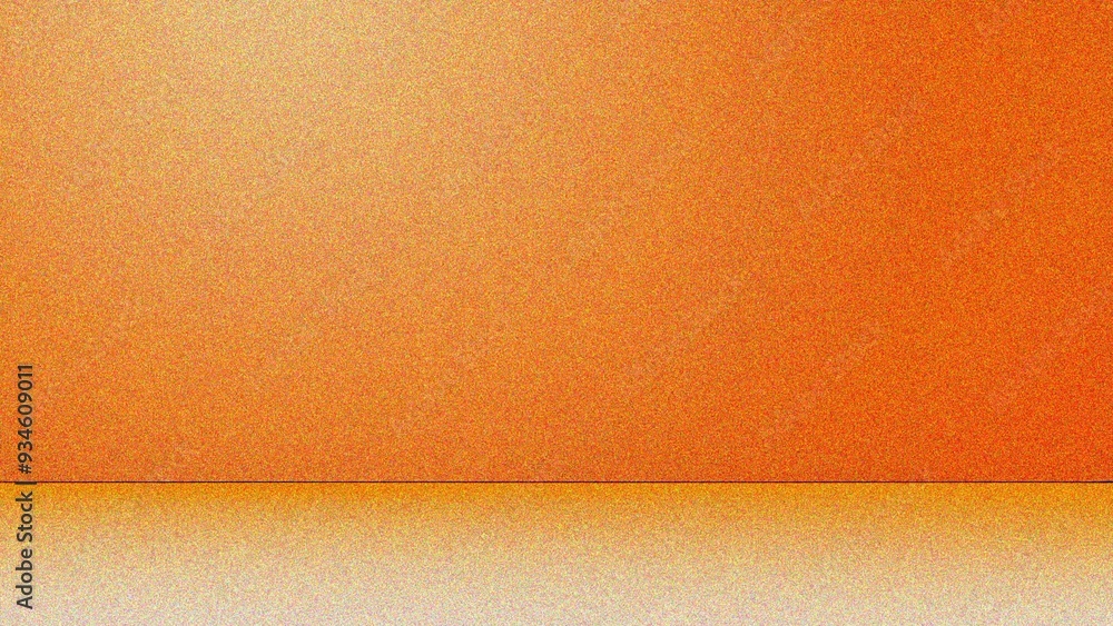 Fototapeta premium Orange color grainy noisy color gradient background, texture effect, line poster header banner design backdrop 