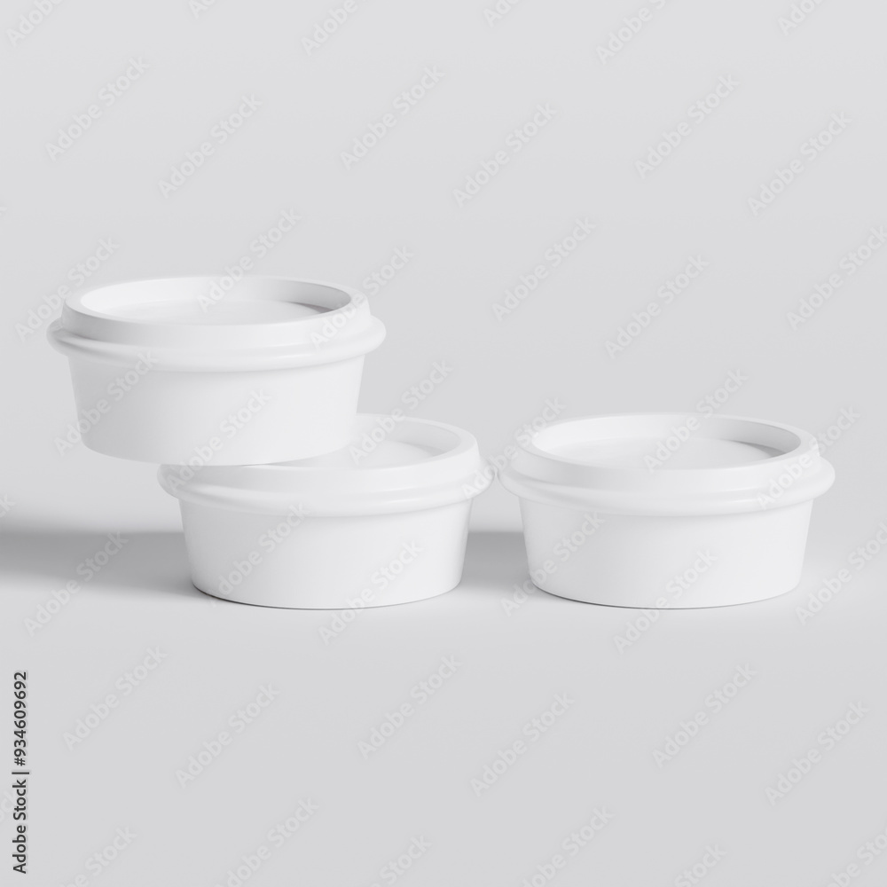 Packaging for take away container for fast food or snacks isolated on background. 3d rendering illustration Packaging for take away container for fast food or snacks isolated on background. 3d rendering illustration