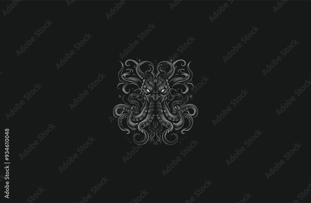 Fototapeta premium Hydra monster design vector artwork illustration