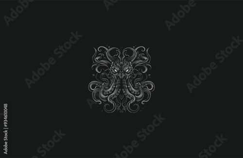 Hydra monster design vector artwork illustration